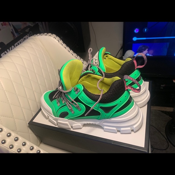 - Authentic Green And Black Gucci Flashtrek … - Picture 8 of 9